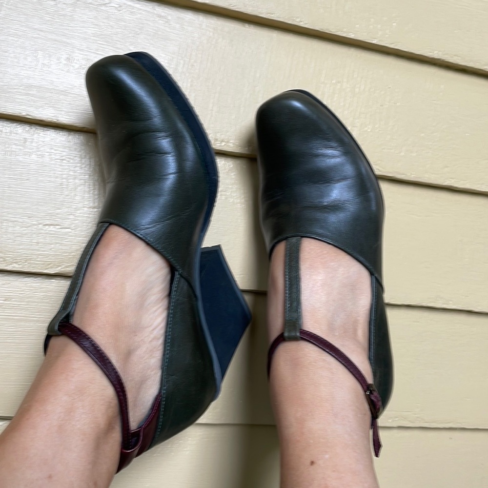 Audley London T-strap Leather Heels